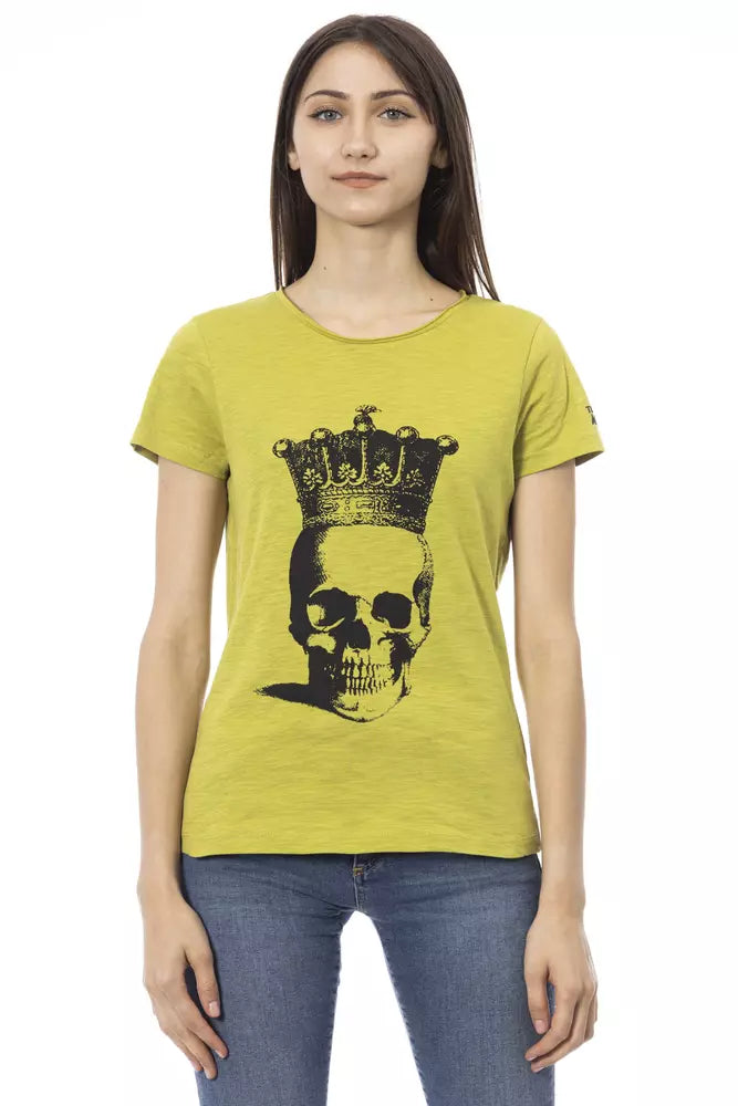 Trussardi Action Green Cotton Women T-Shirt - Luxe Nova