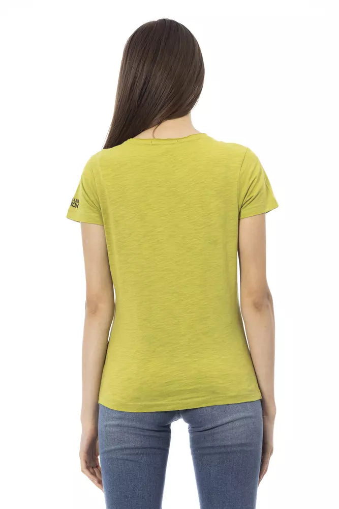 Trussardi Action Green Cotton Women T-Shirt - Luxe Nova