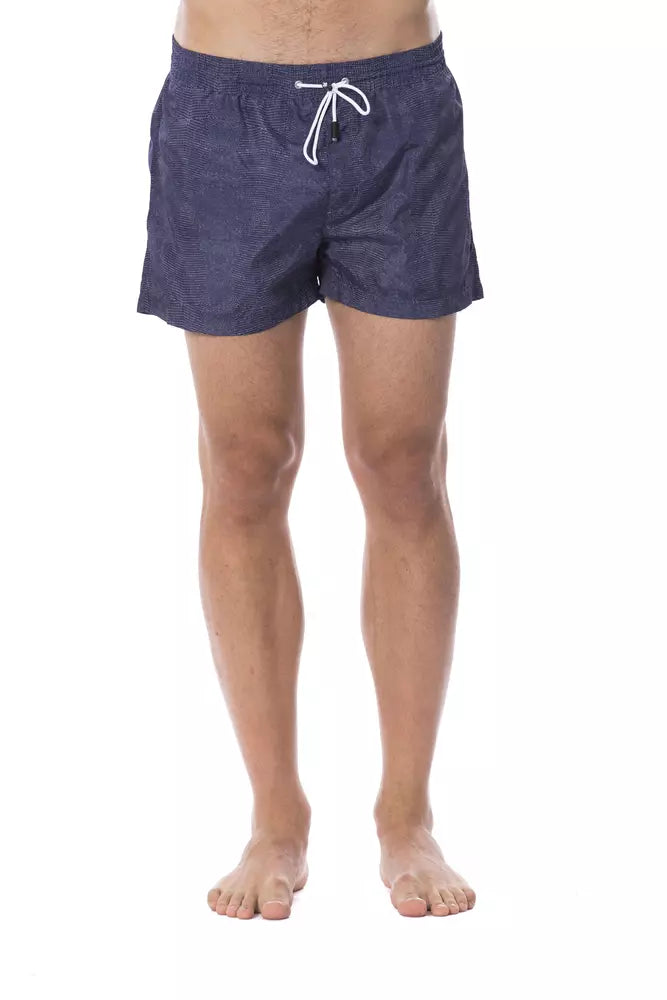 Roberto Cavalli Sport Blue Polyester Men's Swim Trunk - Luxe Nova