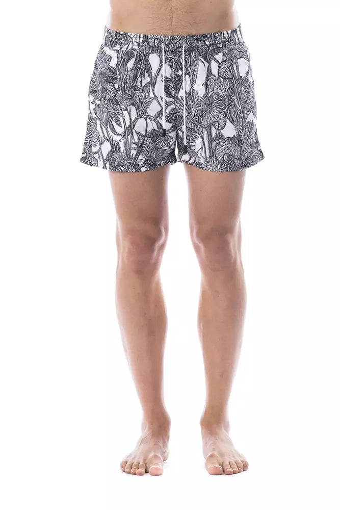 Roberto Cavalli Sport Black Polyester Men Swimwear - Luxe Nova