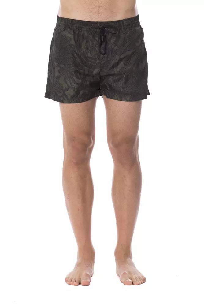 Roberto Cavalli Sport Army Polyester Men's Swimwear - Luxe Nova
