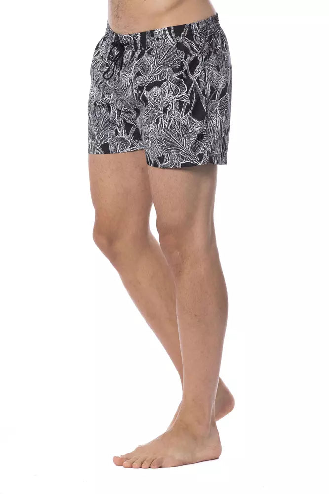 Roberto Cavalli Sport Black Polyester Men's Swimwear - Luxe Nova