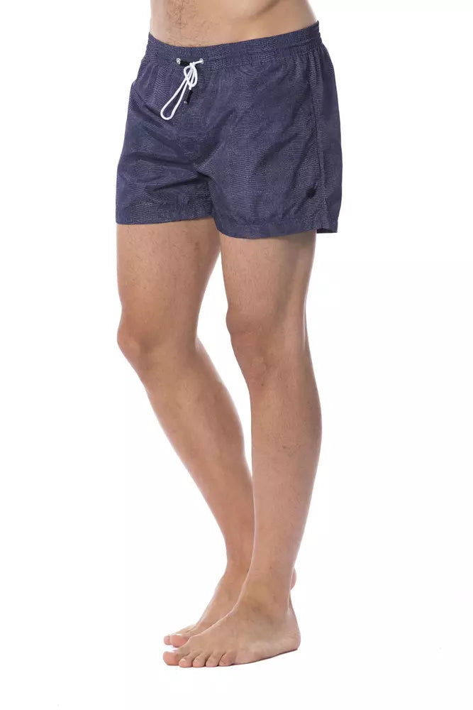 Roberto Cavalli Sport Blue Polyester Men's Swim Trunk - Luxe Nova