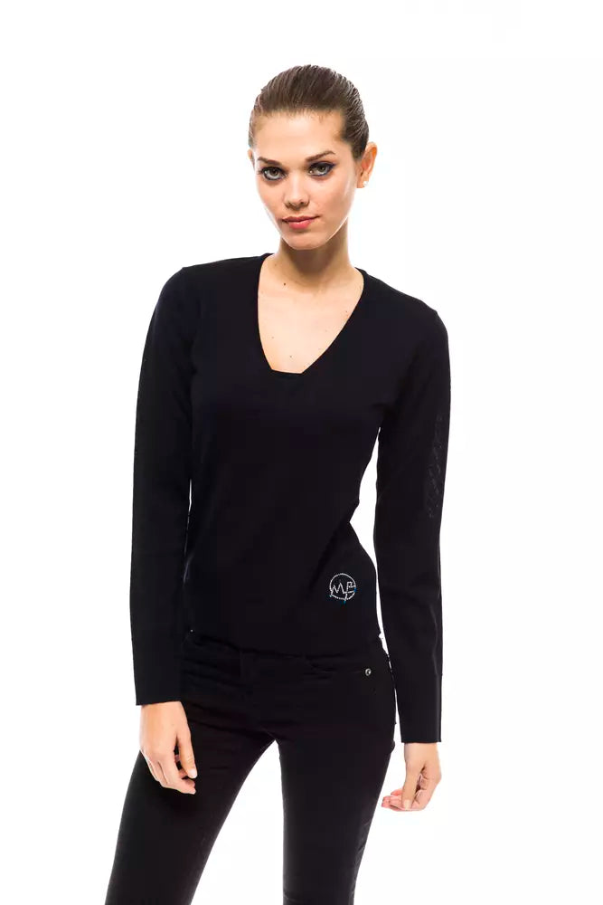 Montana Blu Blue Wool Women Sweater - Luxe Nova