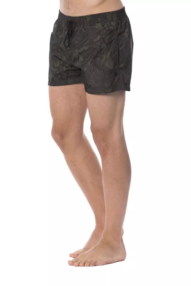 Roberto Cavalli Sport Army Polyester Men's Swimwear - Luxe Nova
