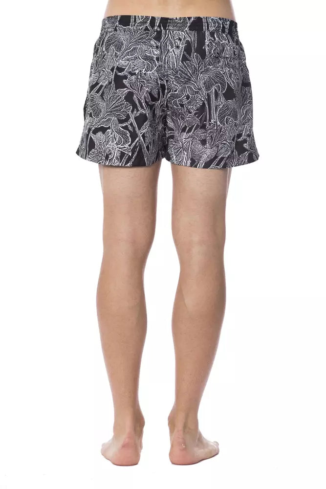 Roberto Cavalli Sport Black Polyester Men's Swimwear - Luxe Nova