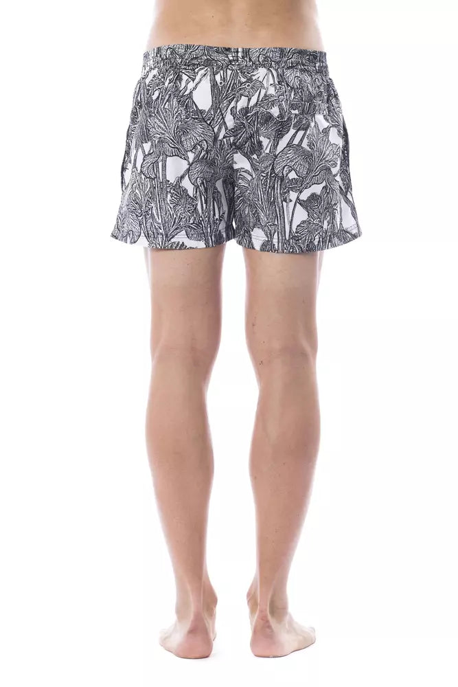 Roberto Cavalli Sport Black Polyester Men Swimwear - Luxe Nova