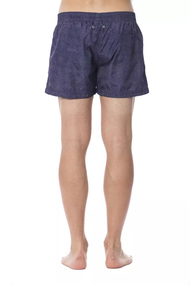 Roberto Cavalli Sport Blue Polyester Men's Swim Trunk - Luxe Nova