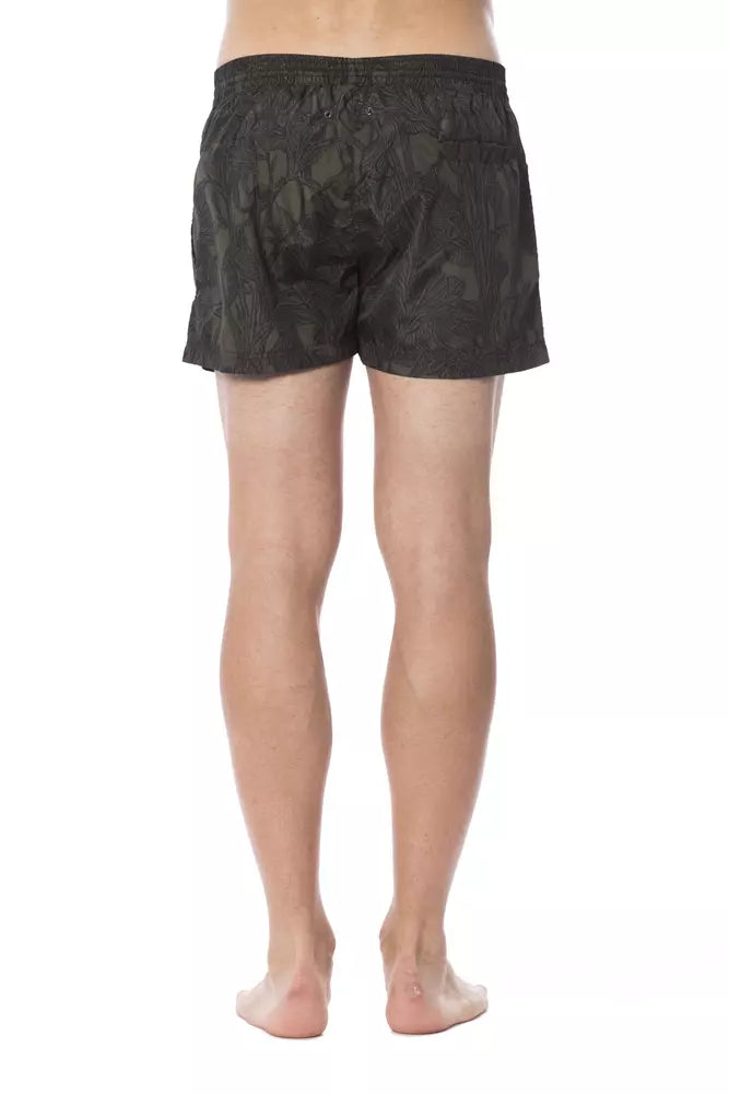 Roberto Cavalli Sport Army Polyester Men's Swimwear - Luxe Nova