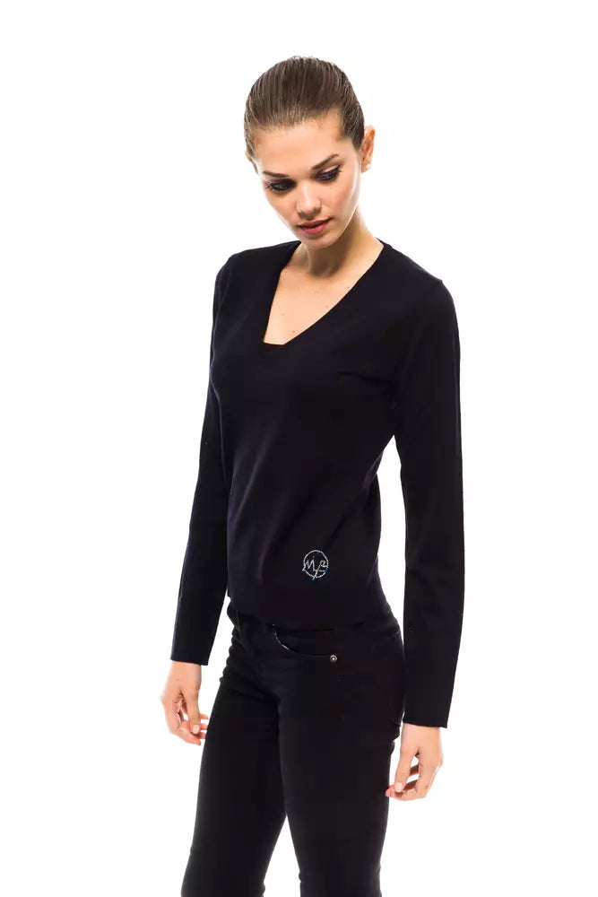 Montana Blu Blue Wool Women Sweater - Luxe Nova