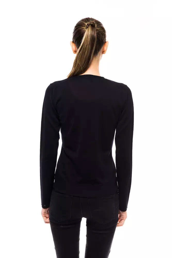 Montana Blu Blue Wool Women Sweater - Luxe Nova