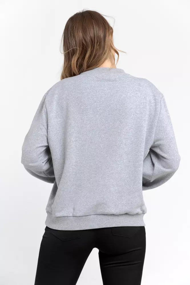 Trussardi Gray Cotton Women Sweatshirt - Luxe Nova