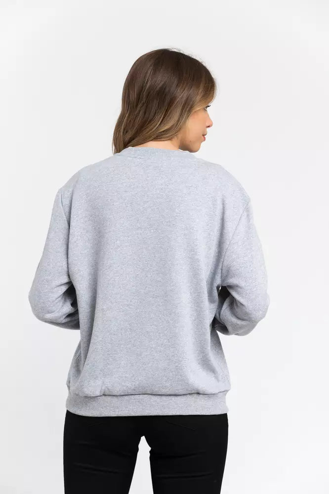 Trussardi Gray Cotton Women Sweatshirt - Luxe Nova