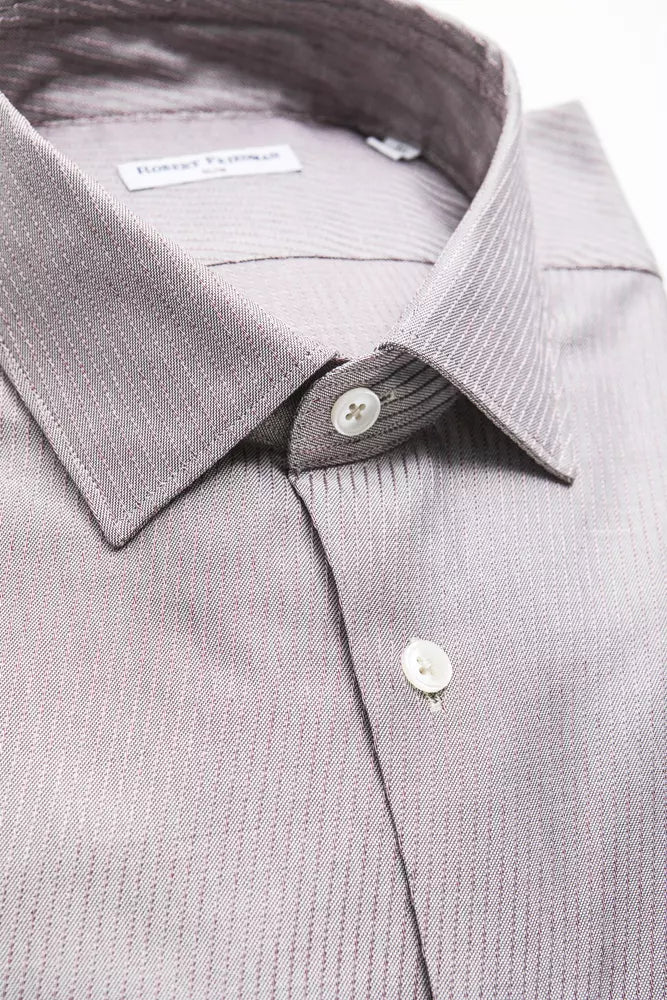 Robert Friedman Beige Cotton Men Shirt - Luxe Nova