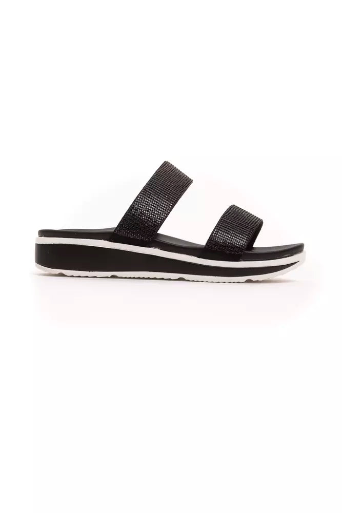 Péché Originel Black Textile Women Sandal - Luxe Nova