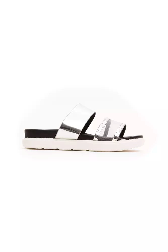 Péché Originel Silver Polyethylene Women Sandal - Luxe Nova
