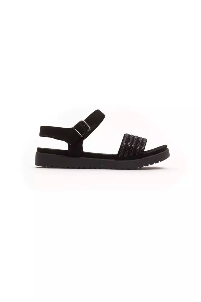 Péché Originel Black Textile Women Sandal - Luxe Nova