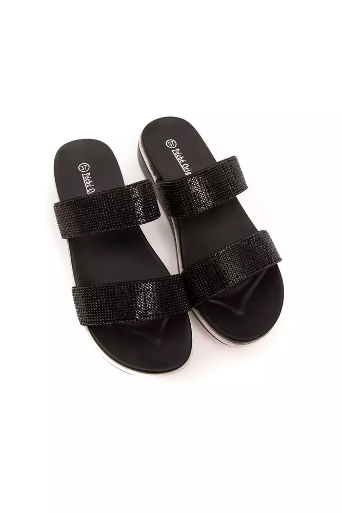 Péché Originel Black Textile Women Sandal - Luxe Nova