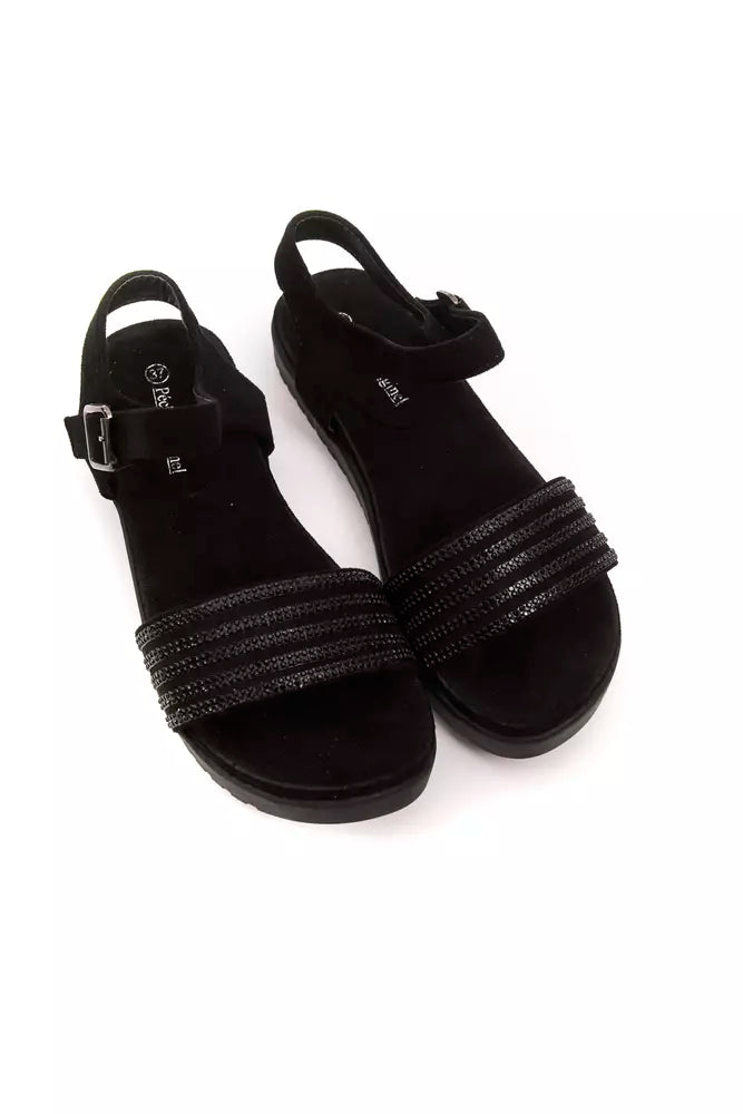 Péché Originel Black Textile Women Sandal - Luxe Nova