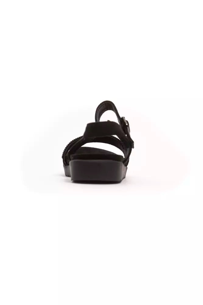 Péché Originel Black Textile Women Sandal - Luxe Nova