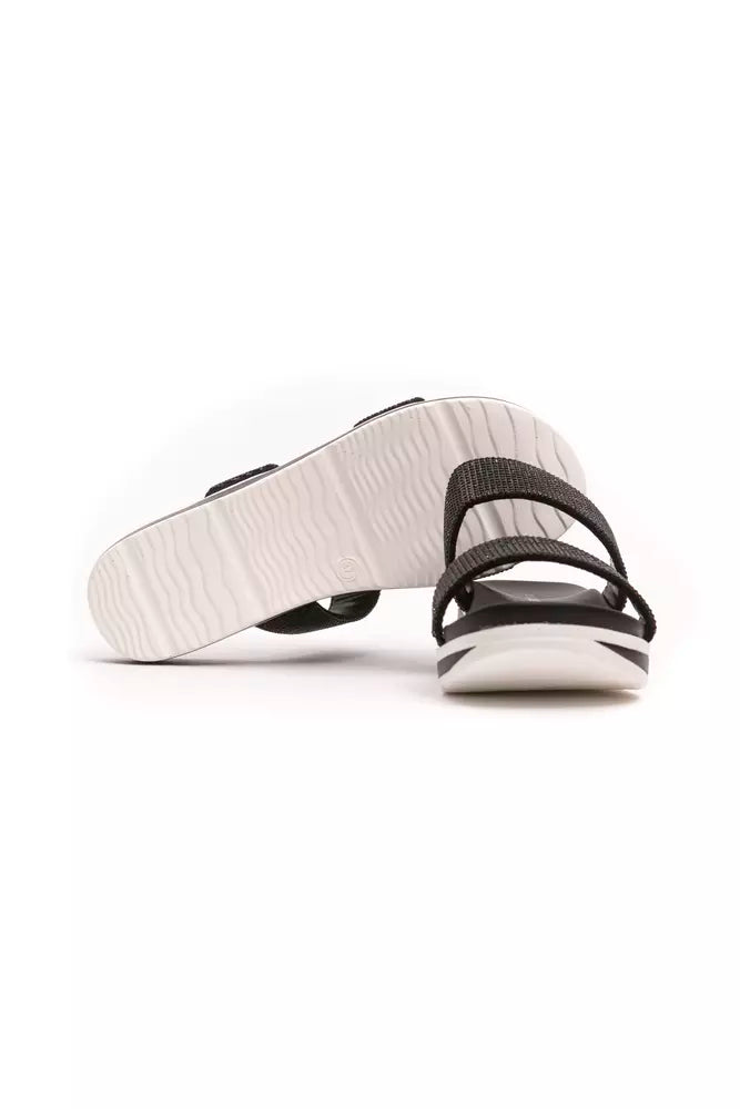Péché Originel Black Textile Women Sandal - Luxe Nova