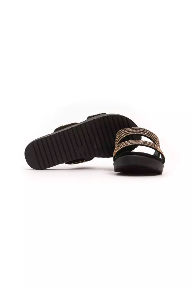 Péché Originel Gold Textile Women Sandal - Luxe Nova
