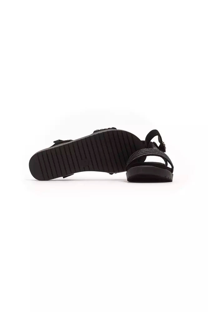 Péché Originel Black Textile Women Sandal - Luxe Nova