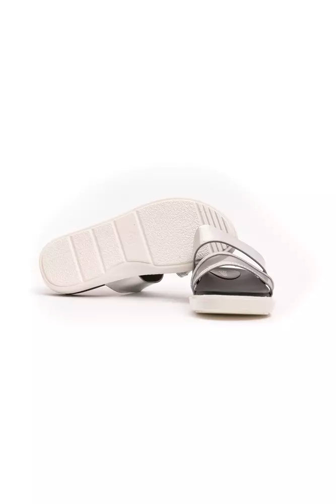 Péché Originel Silver Polyethylene Women Sandal - Luxe Nova