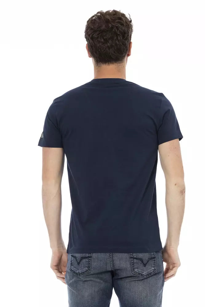 Trussardi Action Blue Cotton Men's T-Shirt - Luxe Nova