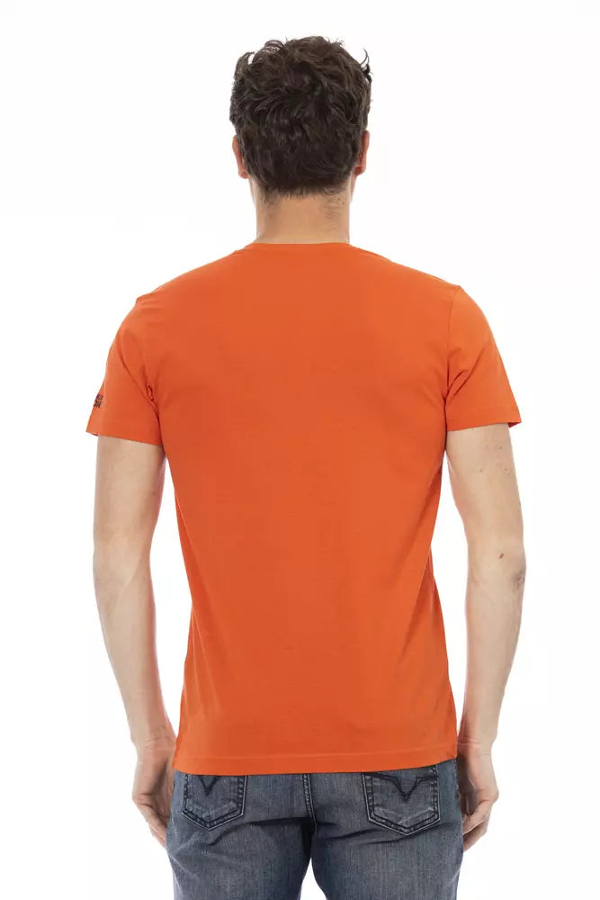 Trussardi Action Red Cotton Men T-Shirt - Luxe Nova