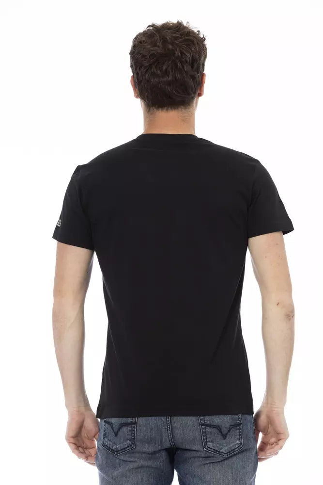 Trussardi Action Black Cotton Men T-Shirt - Luxe Nova