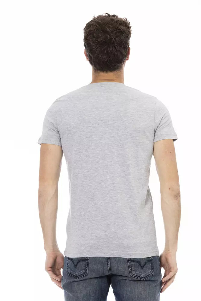 Trussardi Action Gray Cotton Men T-Shirt - Luxe Nova