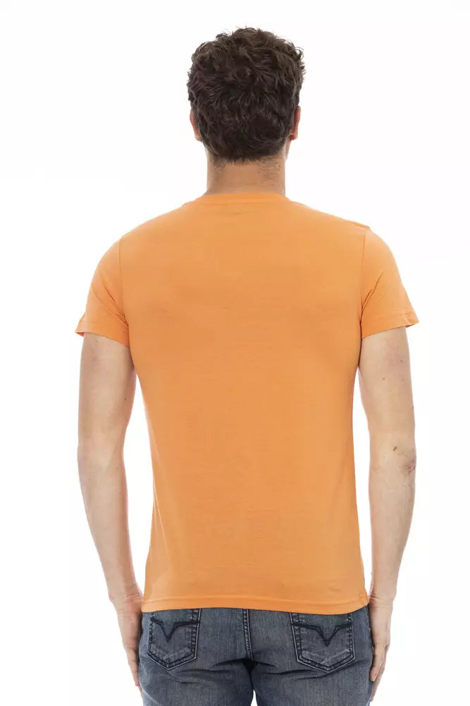 Trussardi Action Orange Cotton Men's T-Shirt - Luxe Nova