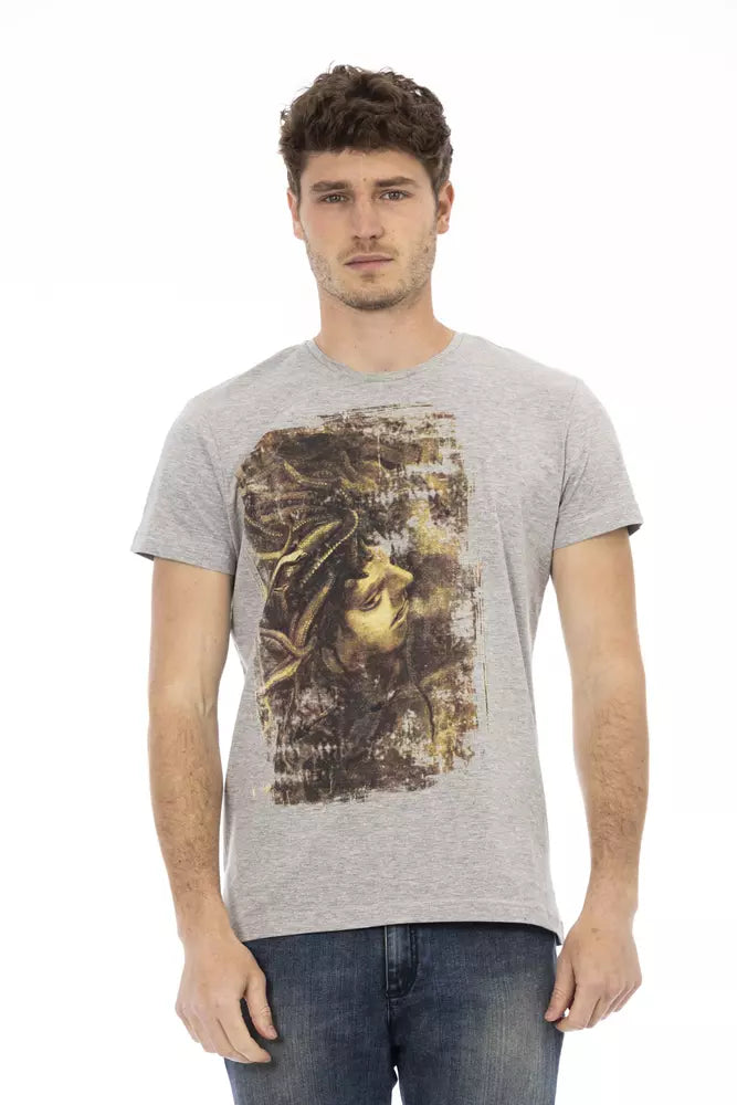 Trussardi Action Gray Cotton Men's T-Shirt - Luxe Nova
