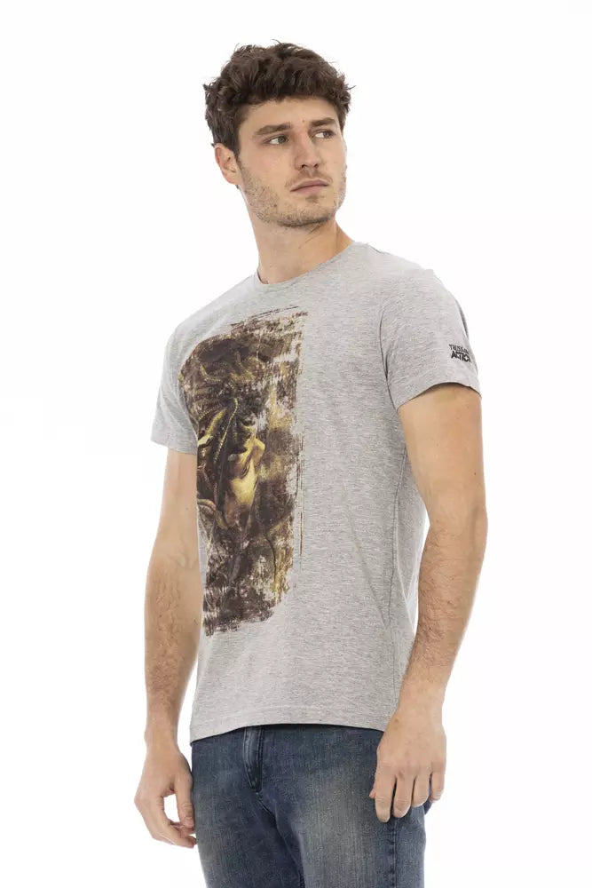 Trussardi Action Gray Cotton Men's T-Shirt - Luxe Nova