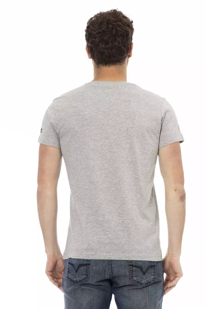 Trussardi Action Gray Cotton Men's T-Shirt - Luxe Nova