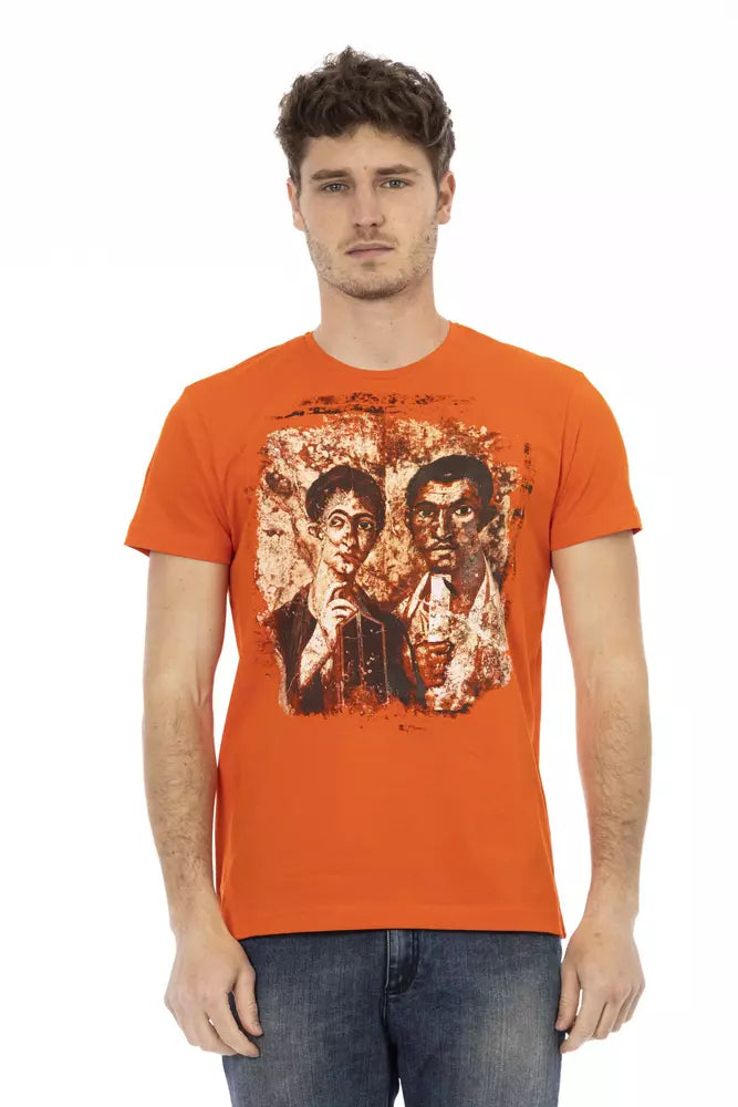 Trussardi Action Orange Cotton Men T-Shirt - Luxe Nova