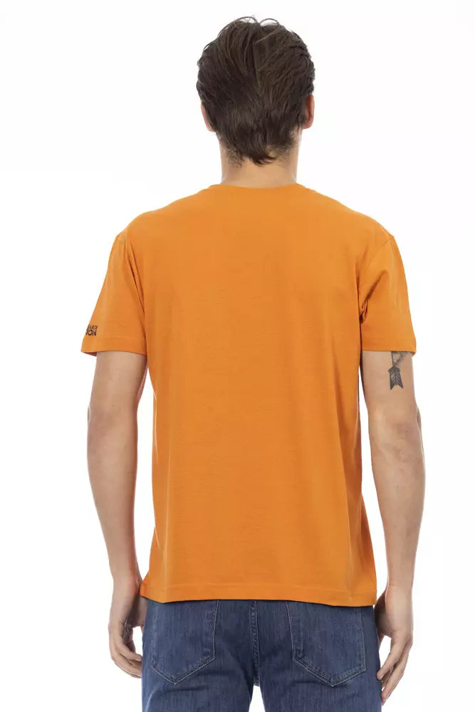 Trussardi Action Orange Cotton Men's T-Shirt - Luxe Nova