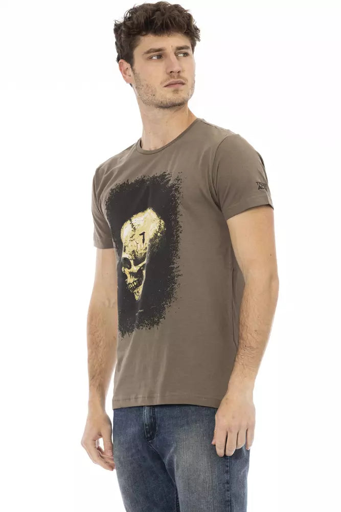 Trussardi Action Brown Cotton Men T-Shirt - Luxe Nova