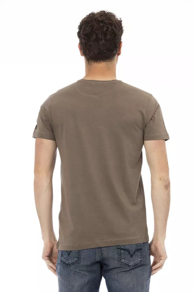 Trussardi Action Brown Cotton Men T-Shirt - Luxe Nova