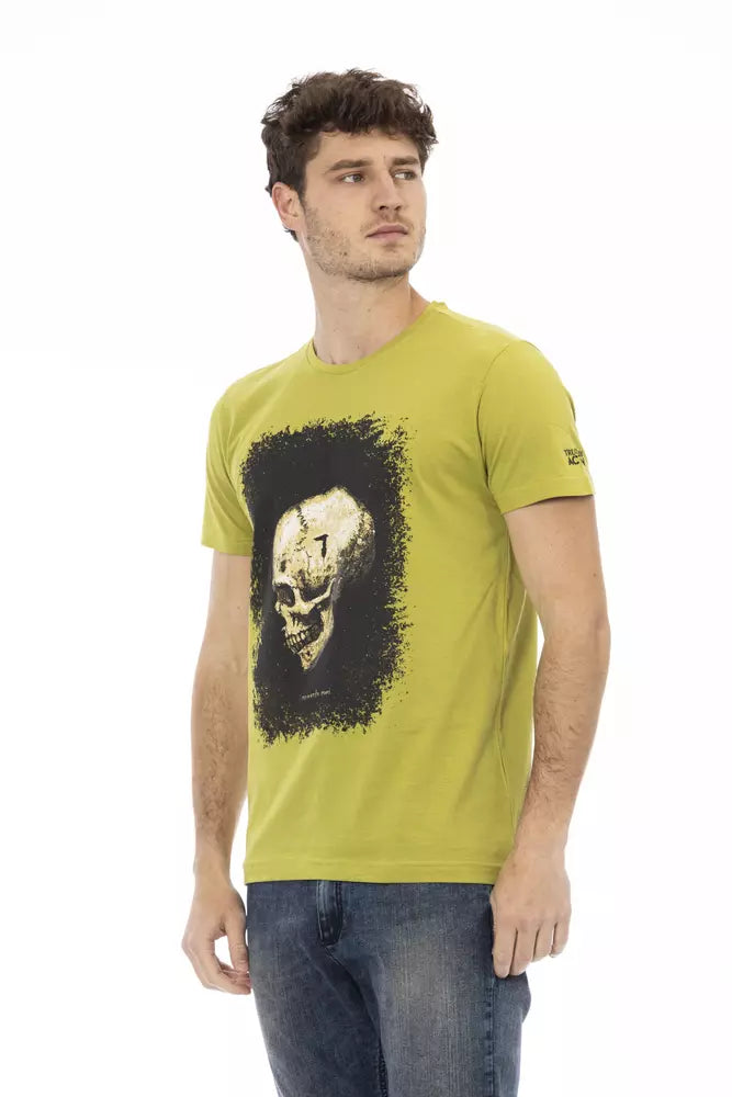 Trussardi Action Green Cotton Men T-Shirt - Luxe Nova