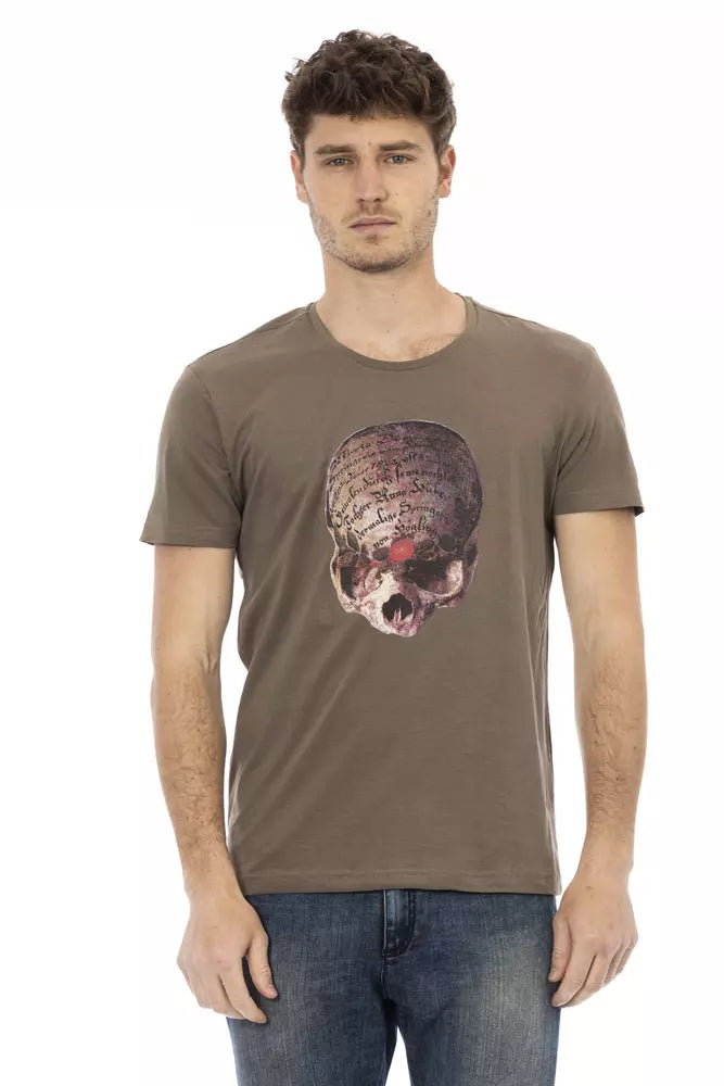 Trussardi Action Brown Cotton Men T-Shirt - Luxe Nova
