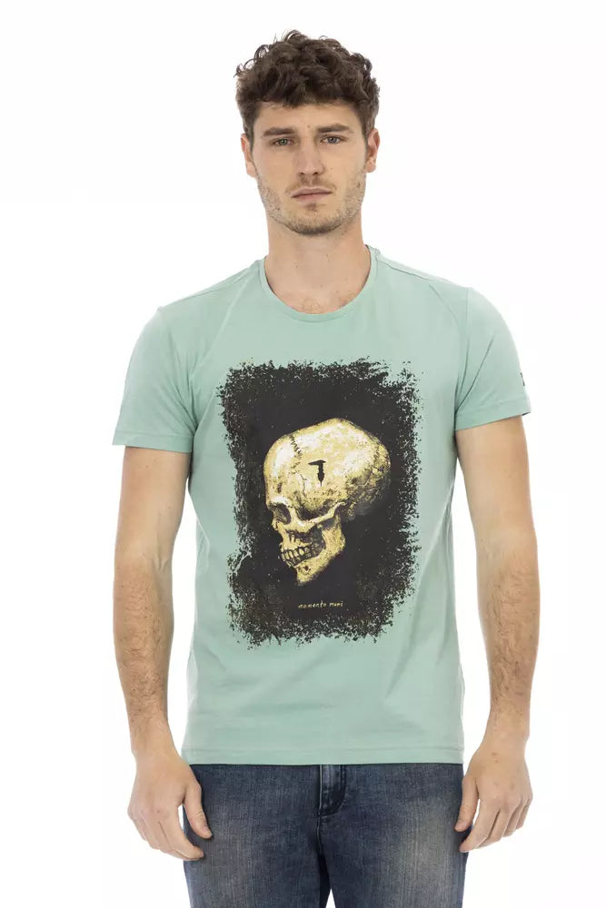 Trussardi Action Green Cotton Men T-Shirt - Luxe Nova