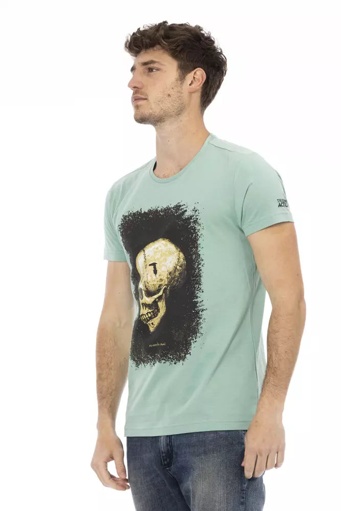 Trussardi Action Green Cotton Men T-Shirt - Luxe Nova