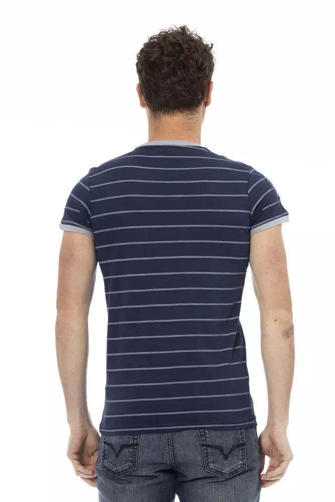 Trussardi Action Blue Cotton Men T-Shirt - Luxe Nova