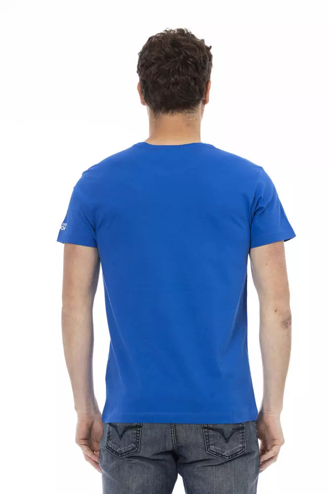 Trussardi Action Blue Cotton Men's T-Shirt - Luxe Nova