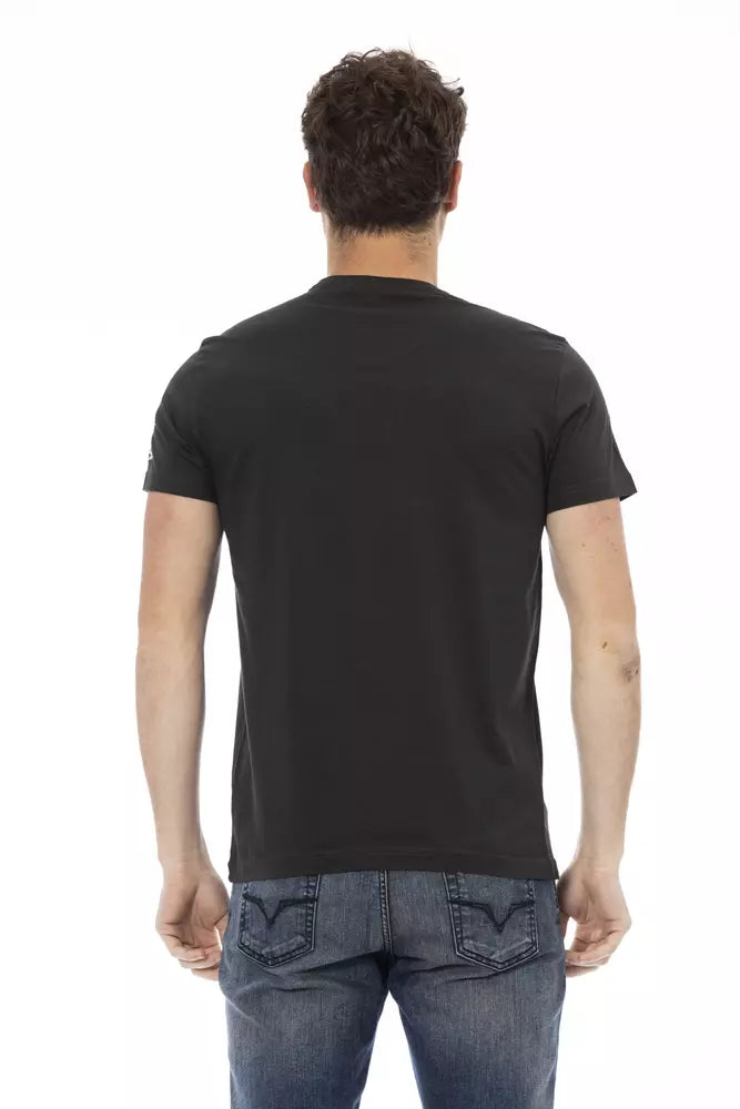 Trussardi Action Black Cotton Men T-Shirt - Luxe Nova