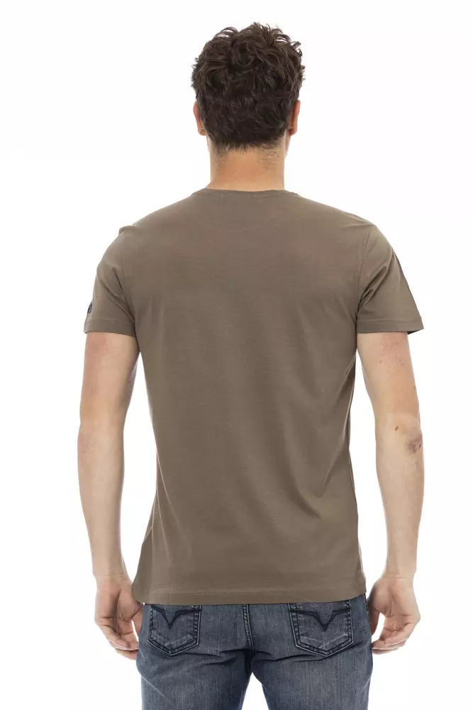 Trussardi Action Brown Cotton Men T-Shirt - Luxe Nova