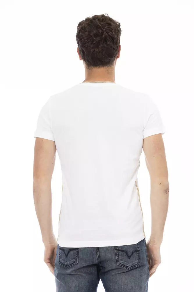 Trussardi Action White Cotton Men's T-Shirt - Luxe Nova