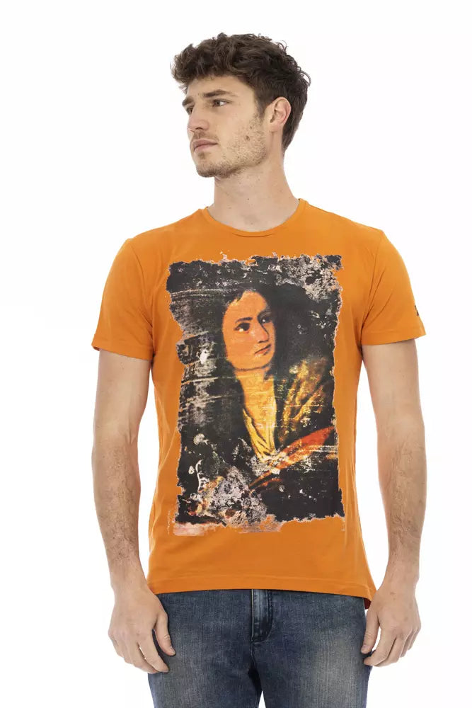 Trussardi Action Orange Cotton Men's T-Shirt - Luxe Nova
